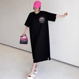 하와이 오버핏 반팔 원피스 LM-0347