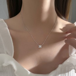 큐빅 네잎클로버 펜던트 목걸이 LM-0355