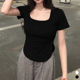 스퀘어넥 트임 티셔츠 LM-0418