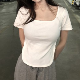 스퀘어넥 트임 티셔츠 LM-0418