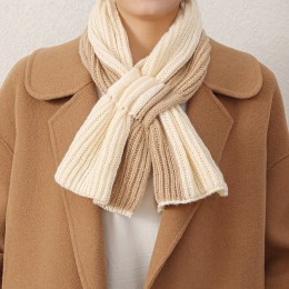 배색 투톤 고리 목도리 LM-0494