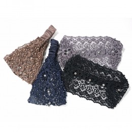 펀칭 레이스 와이드 헤어밴드 LM-0534