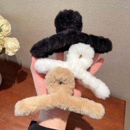 밍크 털 쪼임 올림머리 헤어집게핀 LM-0557