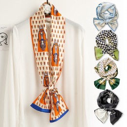 패턴 실크 봄 가을 직사각 스카프 18종 LM-0562