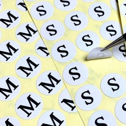 의류 사이즈표 라벨 스티커 10P LMCF-0114