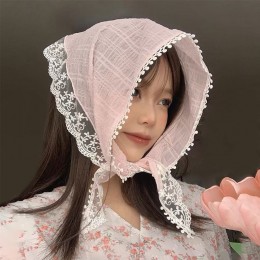 레이스 머리 두건 스카프 LM-0636