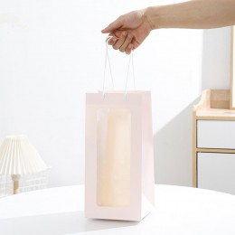 긴 투명창 위스키 종이가방 28CM LMCF-0135