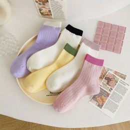 빅골지 배색 중목양말 5color LM-0656