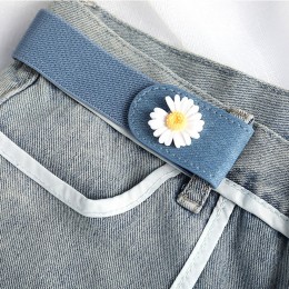 플라워 허리조절 밴딩 똑딱이 벨트 3color LM-0672