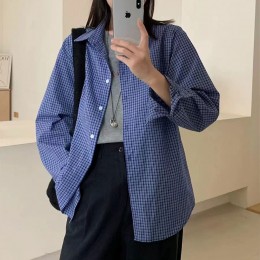 루즈핏 가을 포켓 체크셔츠 남방 LM-0696