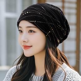 꽃무늬 패턴 중년 얇은 비니 항암모자 6color LM-0721