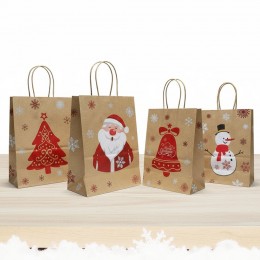 크리스마스 산타 눈꽃 크라프트 종이가방 LM-0751