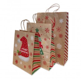 크리스마스 선물 크라프트 종이 쇼핑가방 LM-0752