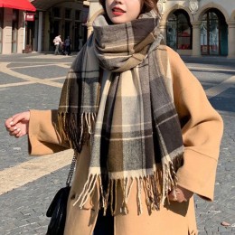 체크 수술 목도리 머플러 2color LM-0760