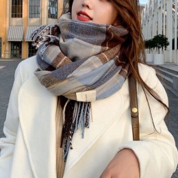 체크 수술 목도리 머플러 2color LM-0760