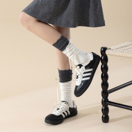 투톤 발레코어 리본 골지양말 2color LM-0770