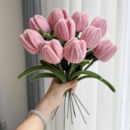 시들지 않는 모루 꽃 튤립 한송이 4color LM-0801