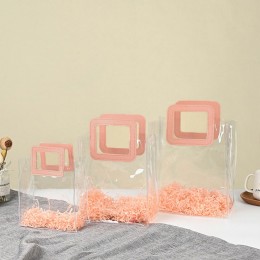 투명 PVC 손잡이 쇼핑백 구디백 3color  LM-0829