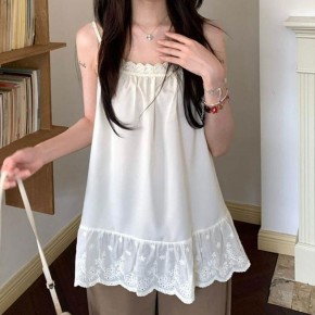 레이어드 프릴 레이스 끈나시  LM-0855