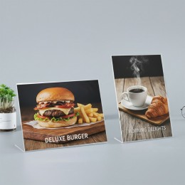 A4 투명 아크릴 POP 꽂이 메뉴 안내판 LM-0858