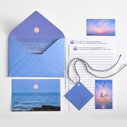 두꺼운 감성 편지지 엽서 세트 5color LM-0860