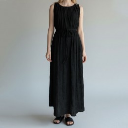 민소매 허리끈 휴양지 롱원피스 2color LM-0877