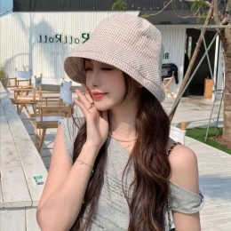 체크 버킷햇 벙거지 모자 2color LM-0912