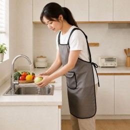 반투명 식당 주방 미술 포켓 방수 앞치마 LM-0977