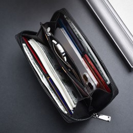 여행용 RFID 차단 스트랩 지퍼 장지갑 LM-1005