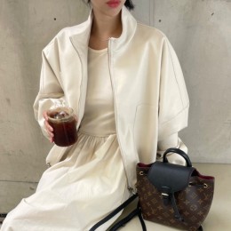 오버핏 레더 라이더 벌룬 자켓 MFNC-030054