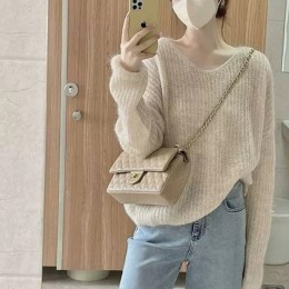 브이넥 플레인 스타일 니트 MFNC-040092