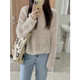 브이넥 플레인 스타일 니트 MFNC-040092