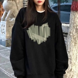 여성 루즈핏 그래피티 기모 맨투맨 티셔츠 MFNC-040094