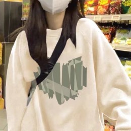 여성 루즈핏 그래피티 기모 맨투맨 티셔츠 MFNC-040094