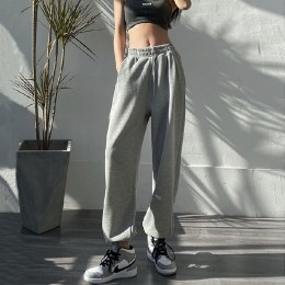 MFNC [MFNC-040095] 루즈핏 발목 스트링 밴딩 조거 팬츠