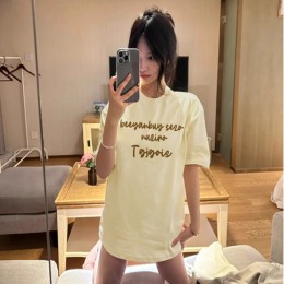 심플 레터링 루즈핏 반팔 숏슬리브 MFNC-040108