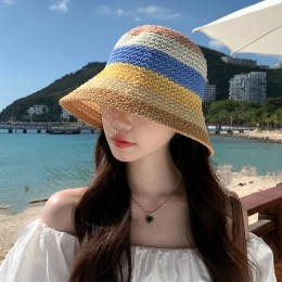 레인보우 썸머 컬러 니트 버킷햇 MFNC-040129