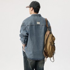 남성 루즈핏 캐주얼 심플 데님 셔츠 재킷 MFNC-040139