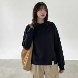 도톰한 순면 국내워싱 기모 여성 맨투맨 티셔츠