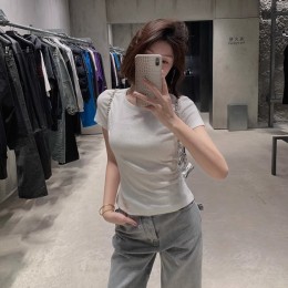 블링블링 큐빅 라운드 티셔츠
