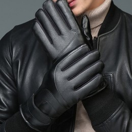 남성 오토바이 자전거 스키용 인조가죽 방한장갑