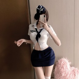 에어라인 무드 스튜어디스 슬림핏 코스튬 셋업