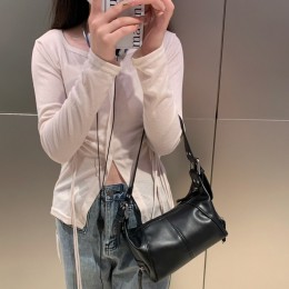 슬림 바게트 미니 숄더백 심플 모던 데일리백