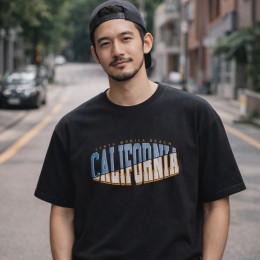 캘리포니아 300g 도톰 끝판 순면  반팔 티셔츠