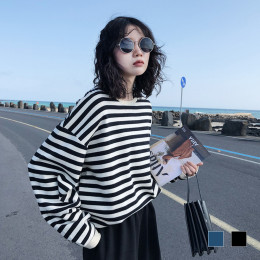 데일리 코디 루즈핏 줄무늬 티셔츠 MFNC-230004