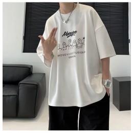 로고 페인팅 루즈핏 티셔츠 MFNC-230015