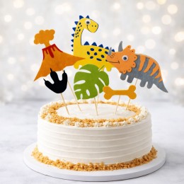 공룡들의 먹이사냥  케이크 토퍼