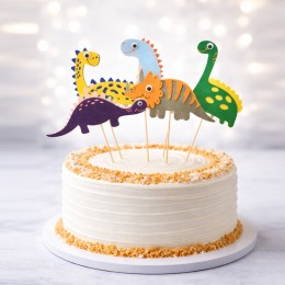 공룡들의 행진 케이크 토퍼