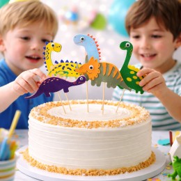 공룡들의 행진 케이크 토퍼