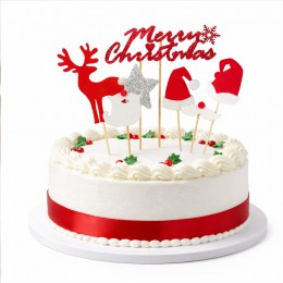 산타의 졸업식 크리스마스 케이크 토퍼